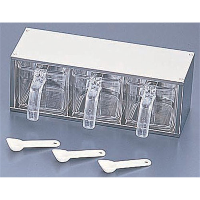 21-0キューブ 調味料ストッカー 3P FK1037 1箱(ご注文単位1箱)【直送品】