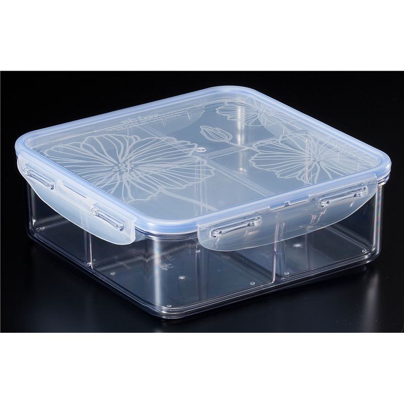 L＆L　ビスフリーコンテナ　スクエア 仕切付　LBF858C 1個（ご注文単位1個）【直送品】