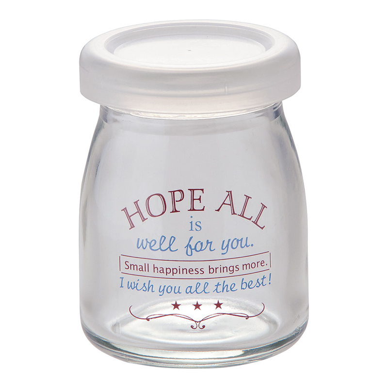 ミルクボトル　90cc　蓋付（5個入） GA004　ロゴ 1箱（ご注文単位1箱）【直送品】