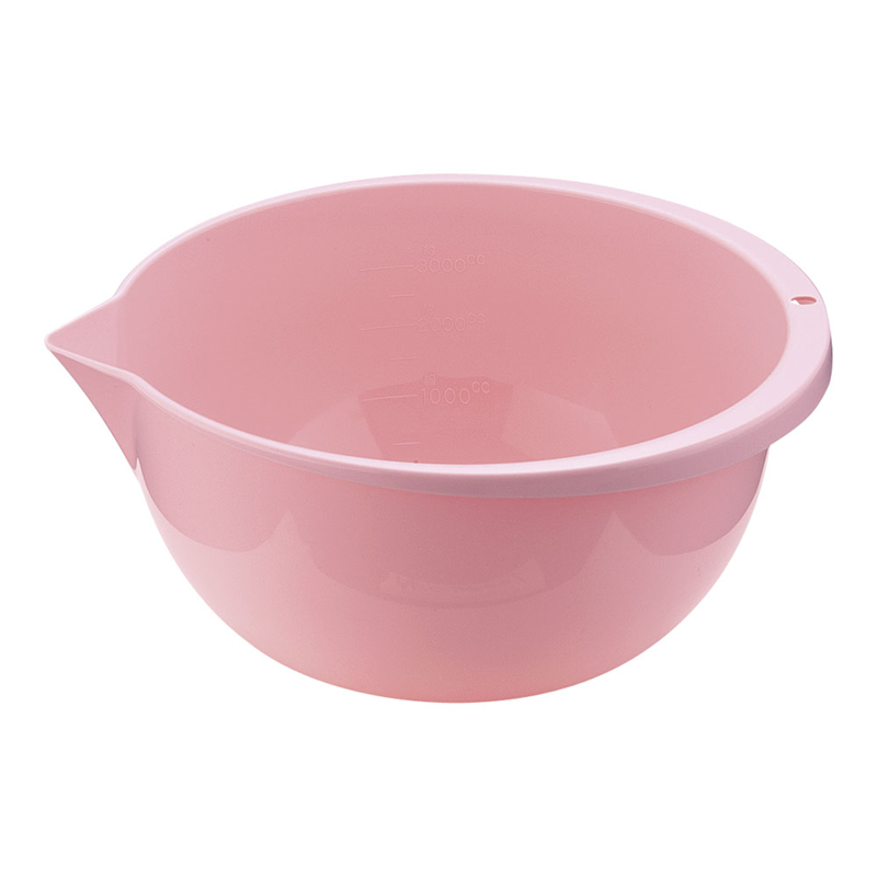 PP片口ボール　目盛付（抗菌） 大　（ピンク） 1袋（ご注文単位1袋）【直送品】