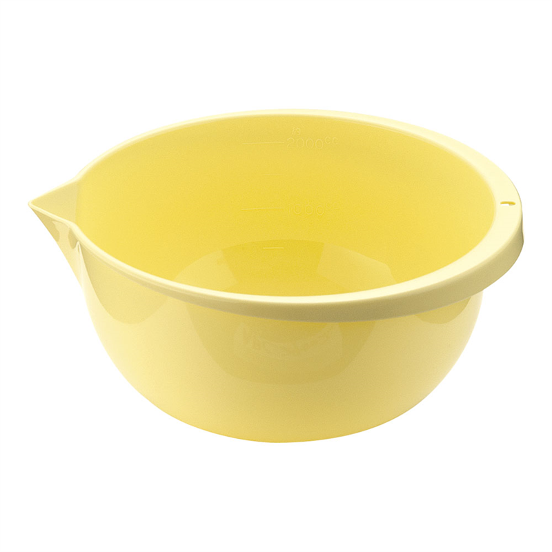 PP片口ボール　目盛付（抗菌） 中（イエロー） 1袋（ご注文単位1袋）【直送品】