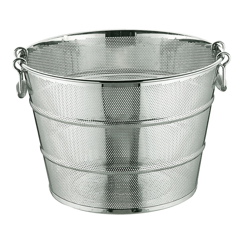 UKパンチング平底深型揚げざる　横ビード 補強入51cm（穴径φ2.2mm） 1袋（ご注文単位1袋）【直送品】