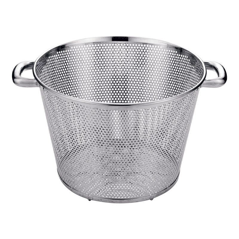 UK　18-8パンチング深型揚げざる パイプハンドル　48cm 1袋（ご注文単位1袋）【直送品】