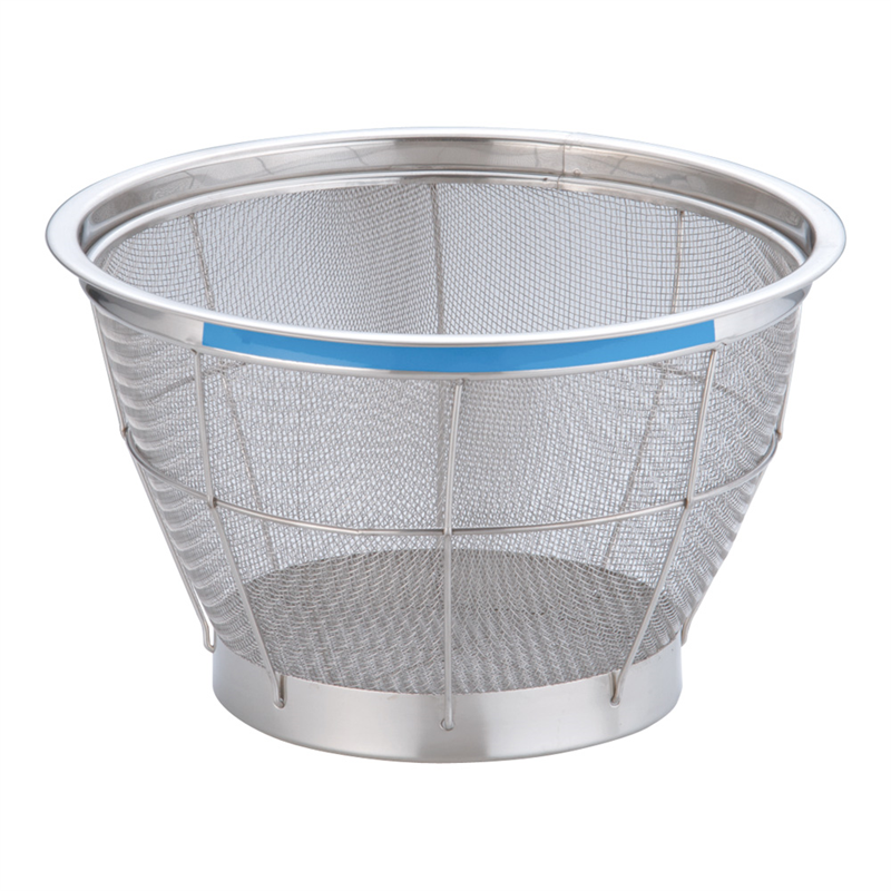 TKG　NEWマンモス　カラー　深型ざる 27.5cm　ブルー 1袋（ご注文単位1袋）【直送品】