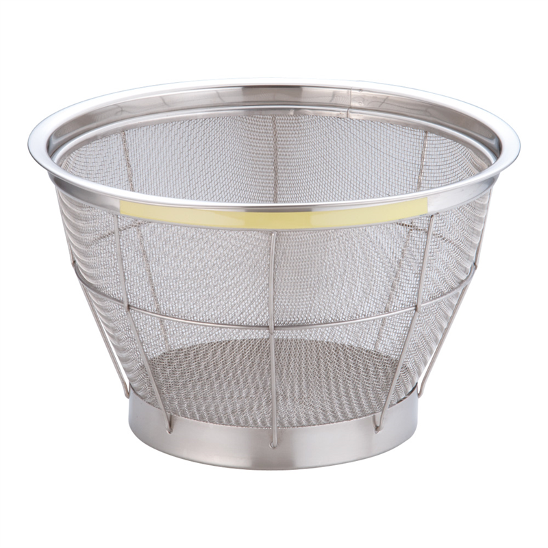 TKG　NEWマンモス　カラー　深型ざる 27.5cm　イエロー 1袋（ご注文単位1袋）【直送品】