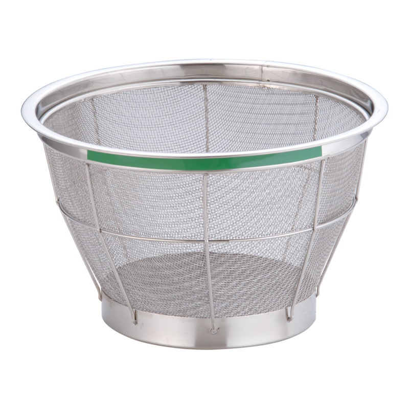 TKG　NEWマンモス　カラー　深型ざる 27.5cm　グリーン 1袋（ご注文単位1袋）【直送品】