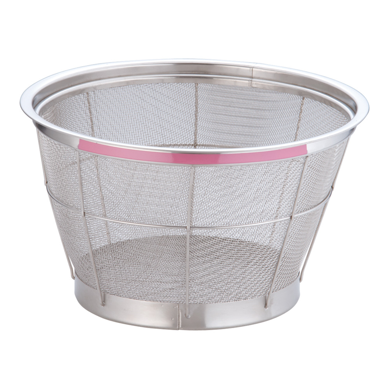 TKG　NEWマンモス　カラー　深型ざる 30cm　ピンク 1袋（ご注文単位1袋）【直送品】