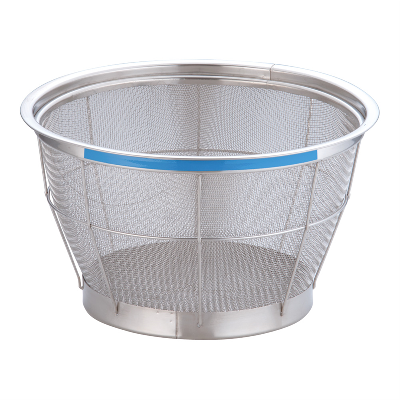 TKG　NEWマンモス　カラー　深型ざる 30cm　ブルー 1袋（ご注文単位1袋）【直送品】