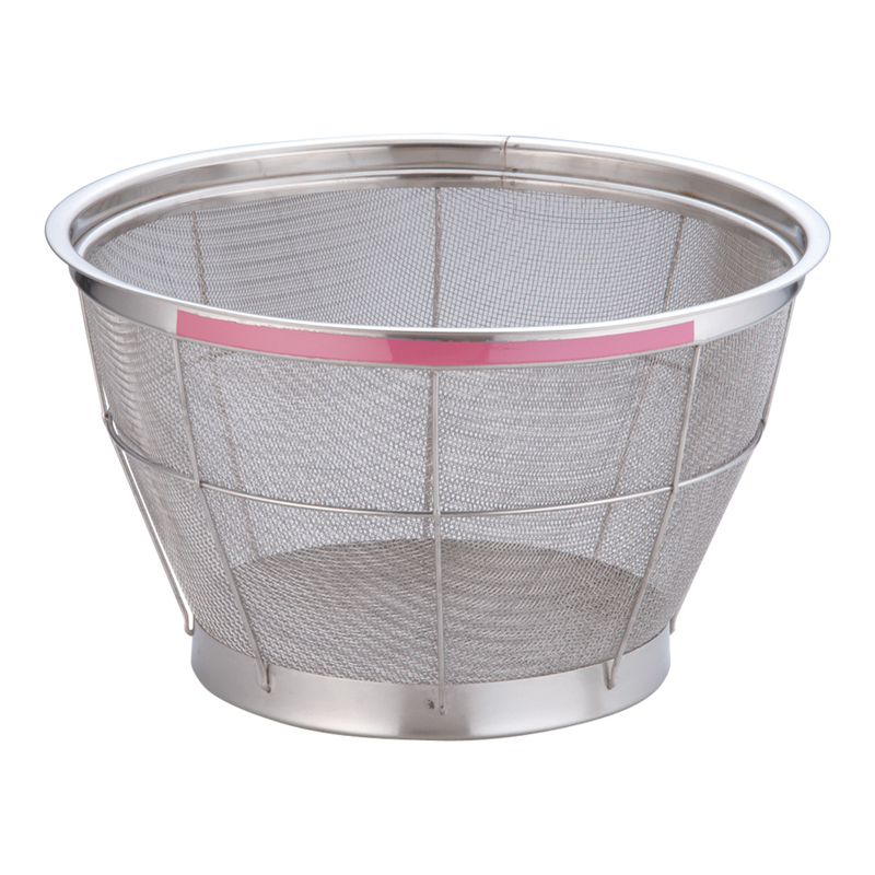 TKG　NEWマンモス　カラー　深型ざる 33cm　ピンク 1袋（ご注文単位1袋）【直送品】