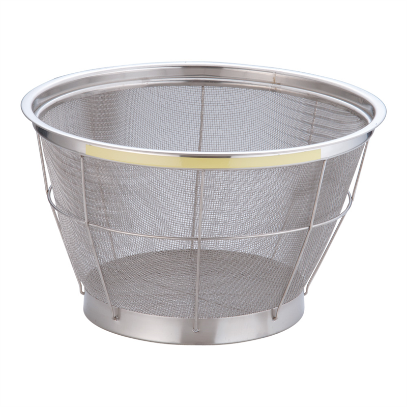 TKG　NEWマンモス　カラー　深型ざる 33cm　イエロー 1袋（ご注文単位1袋）【直送品】