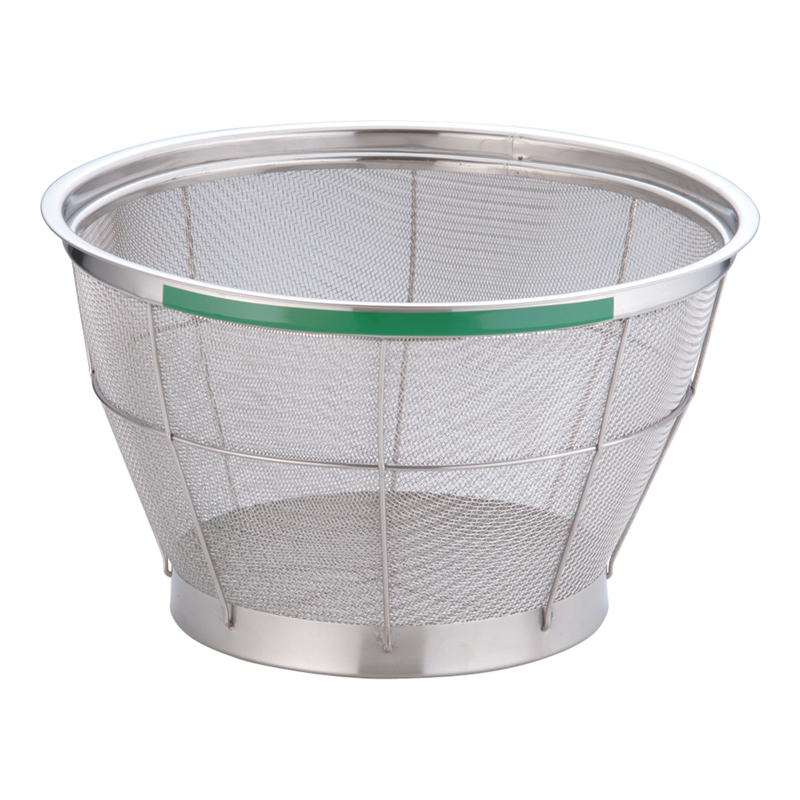 TKG　NEWマンモス　カラー　深型ざる 33cm　グリーン 1袋（ご注文単位1袋）【直送品】