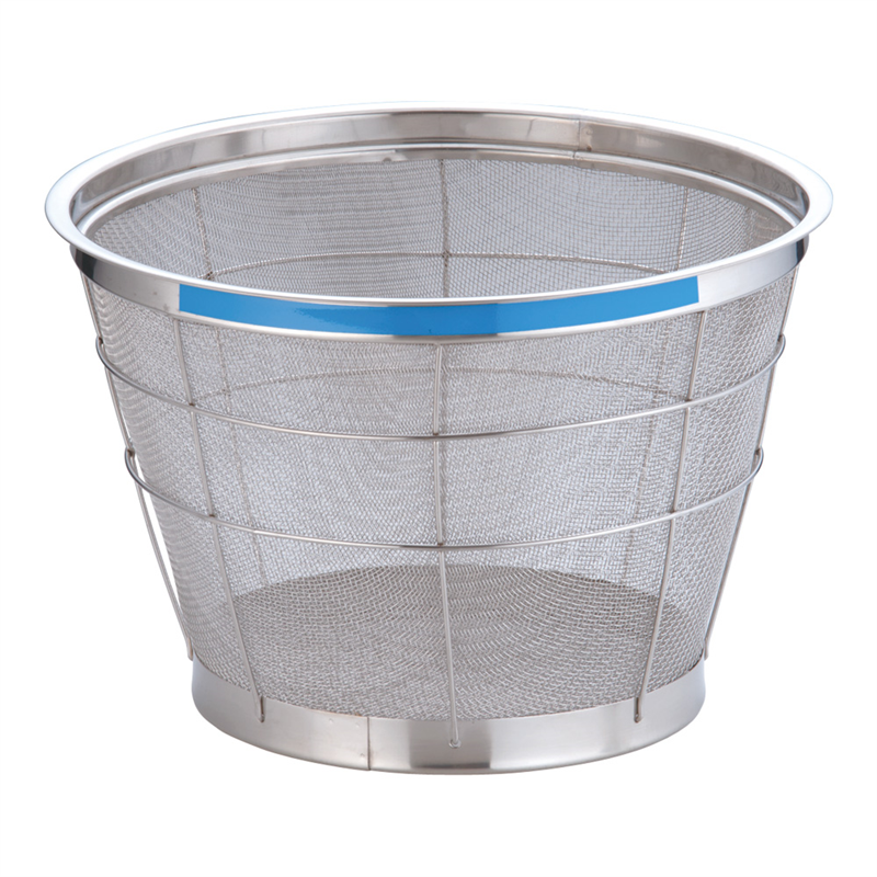 TKG　NEWマンモス　カラー　深型ざる 35cm　ブルー 1袋（ご注文単位1袋）【直送品】