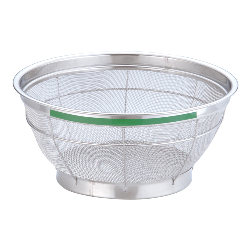 TKG　NEWマンモス　カラー　浅型ざる 25cm　グリーン 1袋（ご注文単位1袋）【直送品】