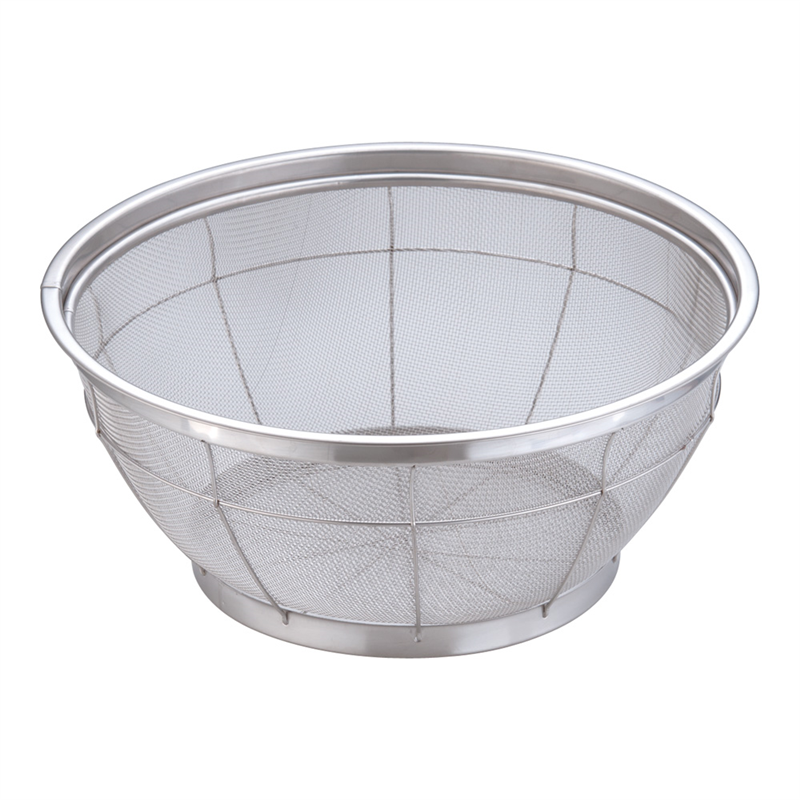 TKG　ステンNEWマンモス浅型ざる 43cm 1袋（ご注文単位1袋）【直送品】