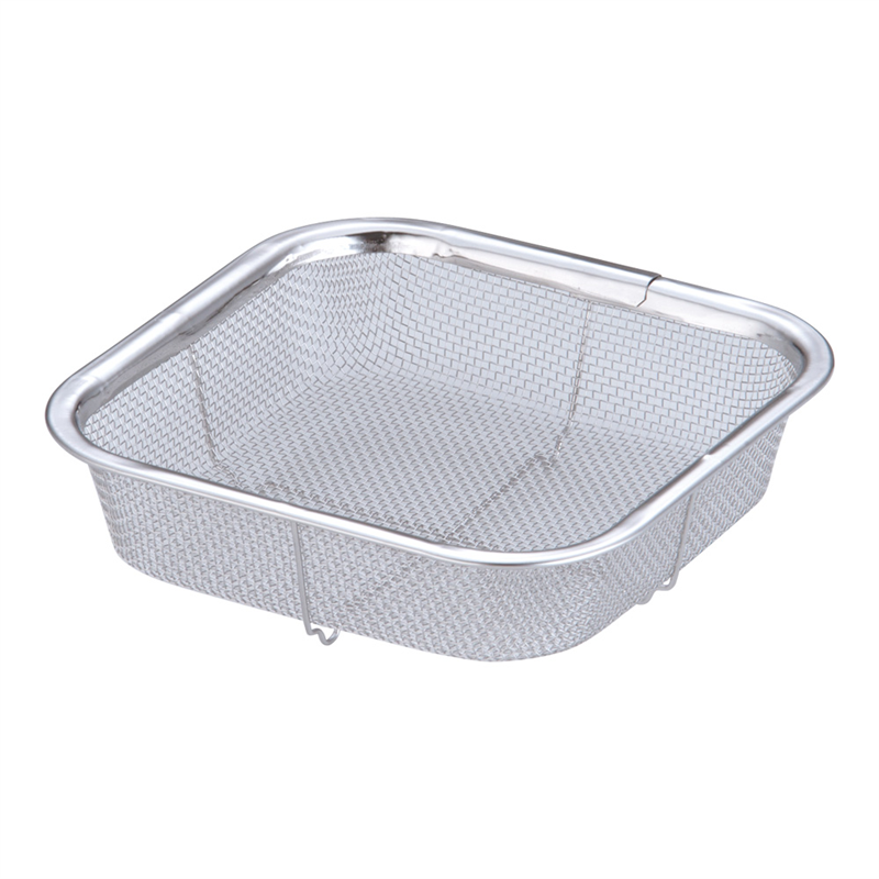 18-8ミニ角ざる 16cm 1個(ご注文単位1個)【直送品】