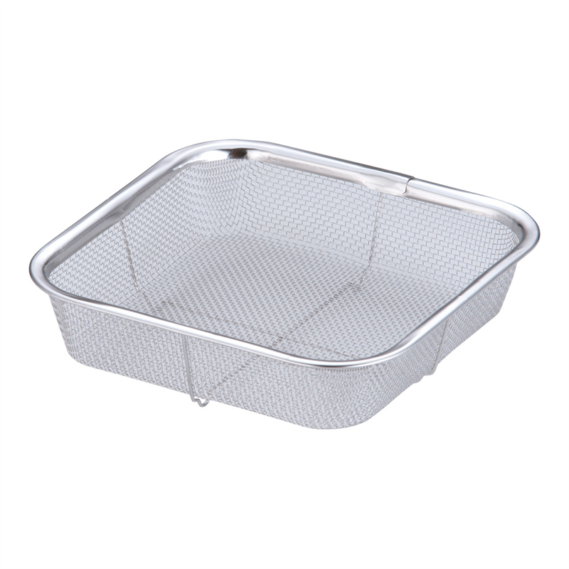 18-8ミニ角ざる 18cm 1個(ご注文単位1個)【直送品】