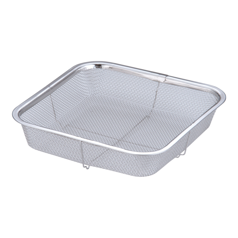 18-8ミニ角ざる 20cm 1個(ご注文単位1個)【直送品】