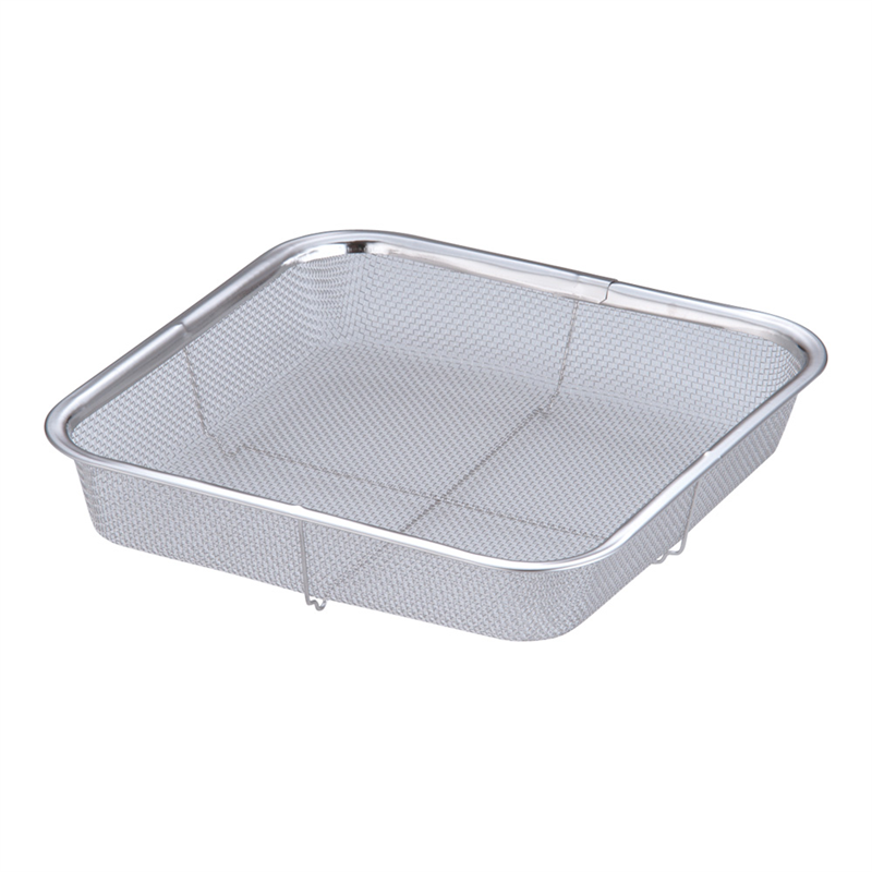 18-8ミニ角ざる 22cm 1個(ご注文単位1個)【直送品】