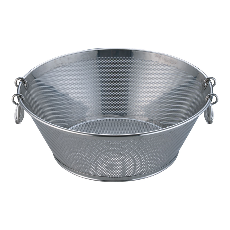 UK18-8パンチング平底揚ざる 48cm 1袋（ご注文単位1袋）【直送品】