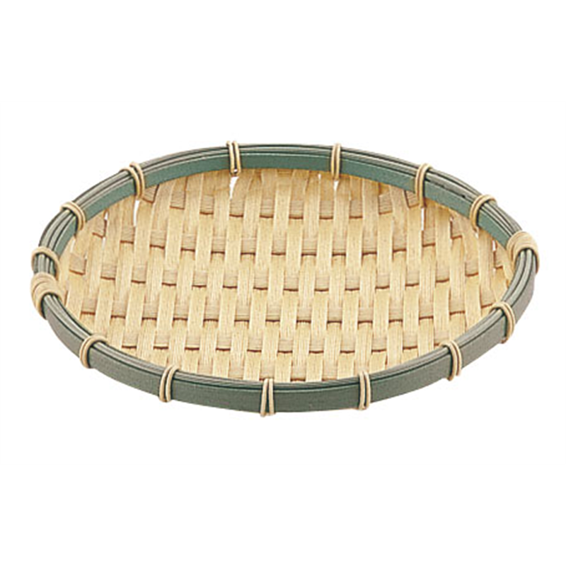 PP　竹　丸型　浅ざる 24型　RT-240-BB 1袋（ご注文単位1袋）【直送品】