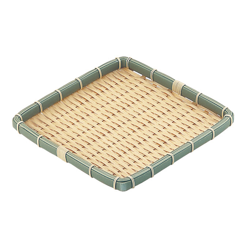 PP　竹　角型　浅ざる 23型　OT-230-BB 1袋（ご注文単位1袋）【直送品】