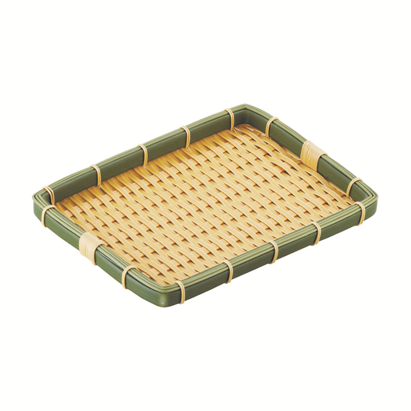 PP　竹　角型　浅ざる 長30型　OT-323-BB 1個（ご注文単位1個）【直送品】