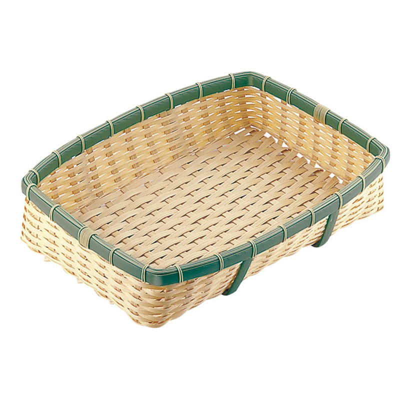 PP　竹　角型　深ざる 40型　OB-400-BB 1袋（ご注文単位1袋）【直送品】