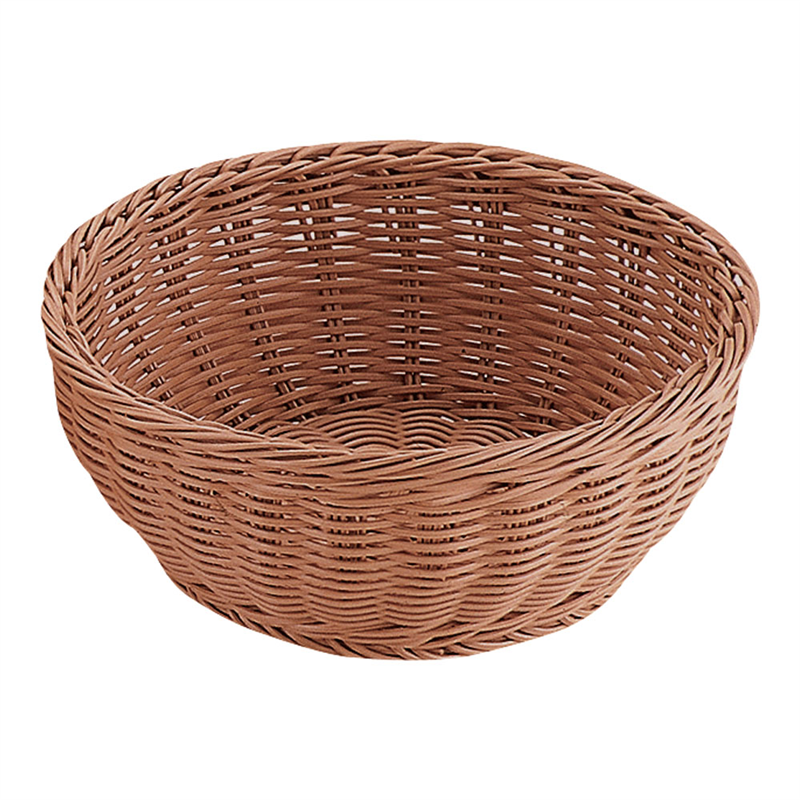 PP丸型バスケット　ブラウン 24型　RO-210-BR 1袋（ご注文単位1袋）【直送品】