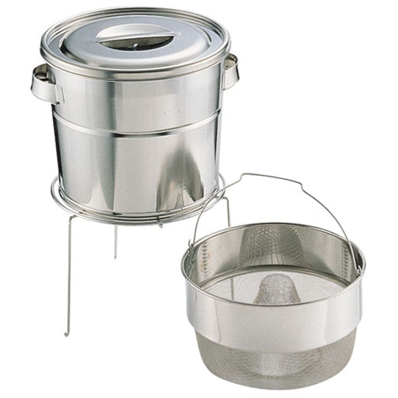 18-8バケットⅢ　スタンド式　13L　荒目 （とんがりダストバスケット式） 1袋（ご注文単位1袋）【直送品】