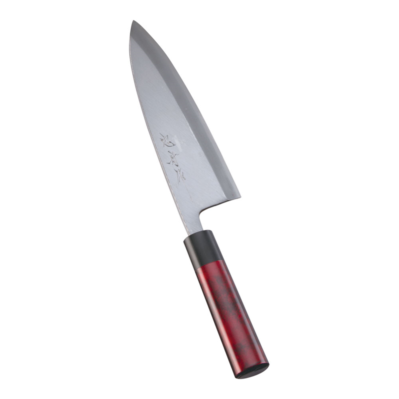 歌舞伎調和庖丁　忠舟　出刃 21cm　茜 1箱（ご注文単位1箱）【直送品】