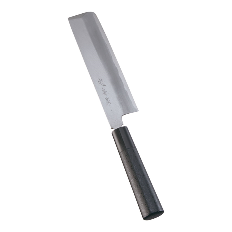 歌舞伎調和庖丁 忠舟 薄刃 18cm 黒石目 1箱(ご注文単位1箱)【直送品】