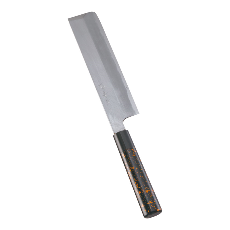 歌舞伎調和庖丁 忠舟 薄刃 21cm 黒金茶 1箱(ご注文単位1箱)【直送品】