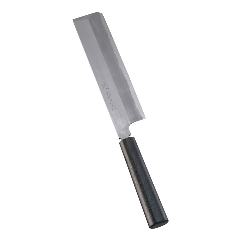 歌舞伎調和庖丁 忠舟 薄刃 21cm 黒石目 1箱(ご注文単位1箱)【直送品】