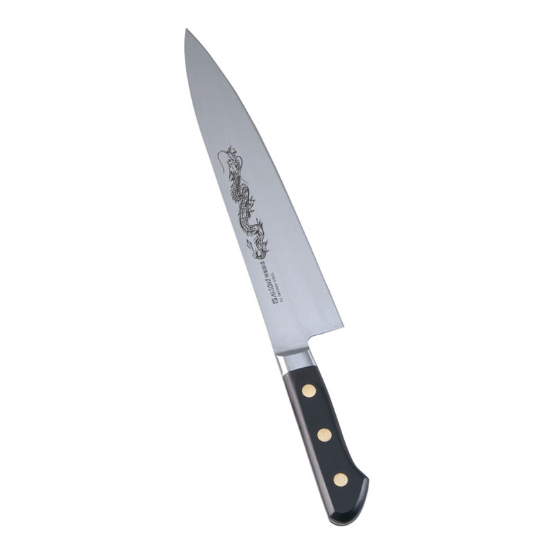 ミソノEUカーボンスチール龍彫刻入　牛刀 №113M　24cm 1箱（ご注文単位1箱）【直送品】
