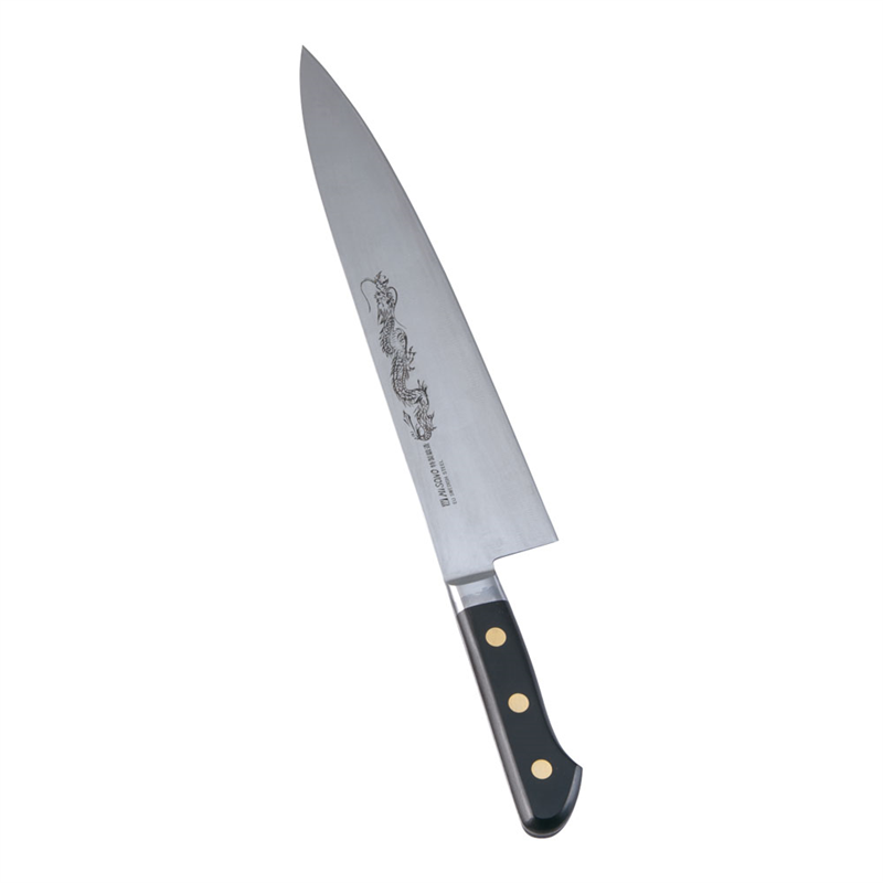 ミソノEUカーボンスチール龍彫刻入　牛刀 №114M　27cm 1箱（ご注文単位1箱）【直送品】