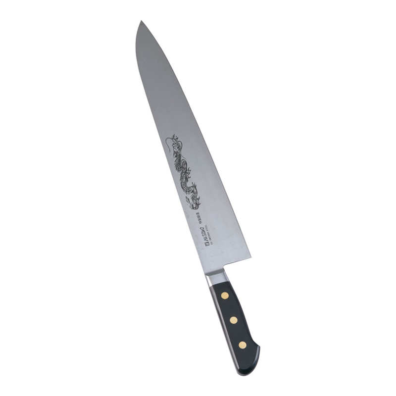 ミソノEUカーボンスチール龍彫刻入　牛刀 №117M　36cm 1箱（ご注文単位1箱）【直送品】