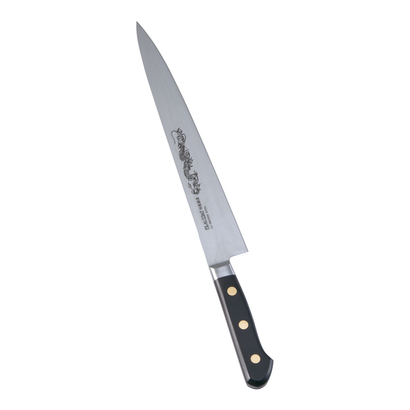 ミソノEUカーボンスチール龍彫刻入　筋引 №121M　24cm 1箱（ご注文単位1箱）【直送品】