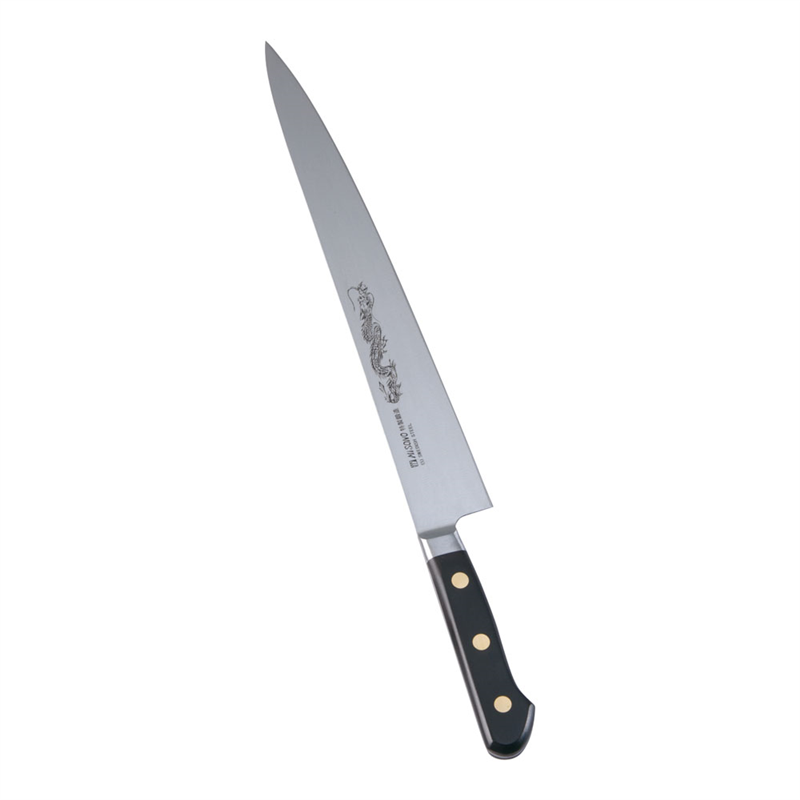 ミソノEUカーボンスチール龍彫刻入　筋引 №122M　27cm 1箱（ご注文単位1箱）【直送品】