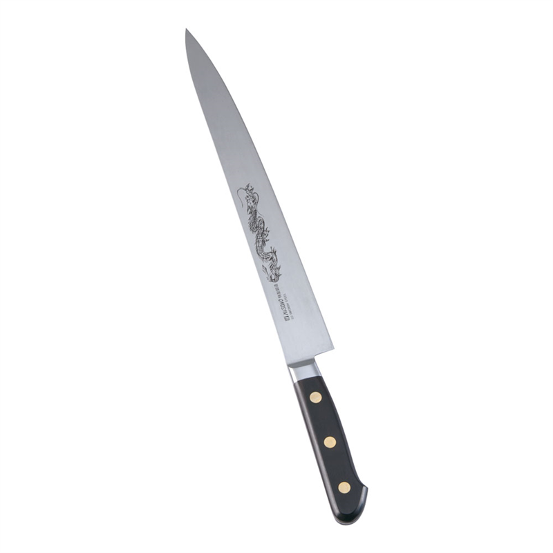 ミソノEUカーボンスチール龍彫刻入　筋引 №123M　30cm 1箱（ご注文単位1箱）【直送品】