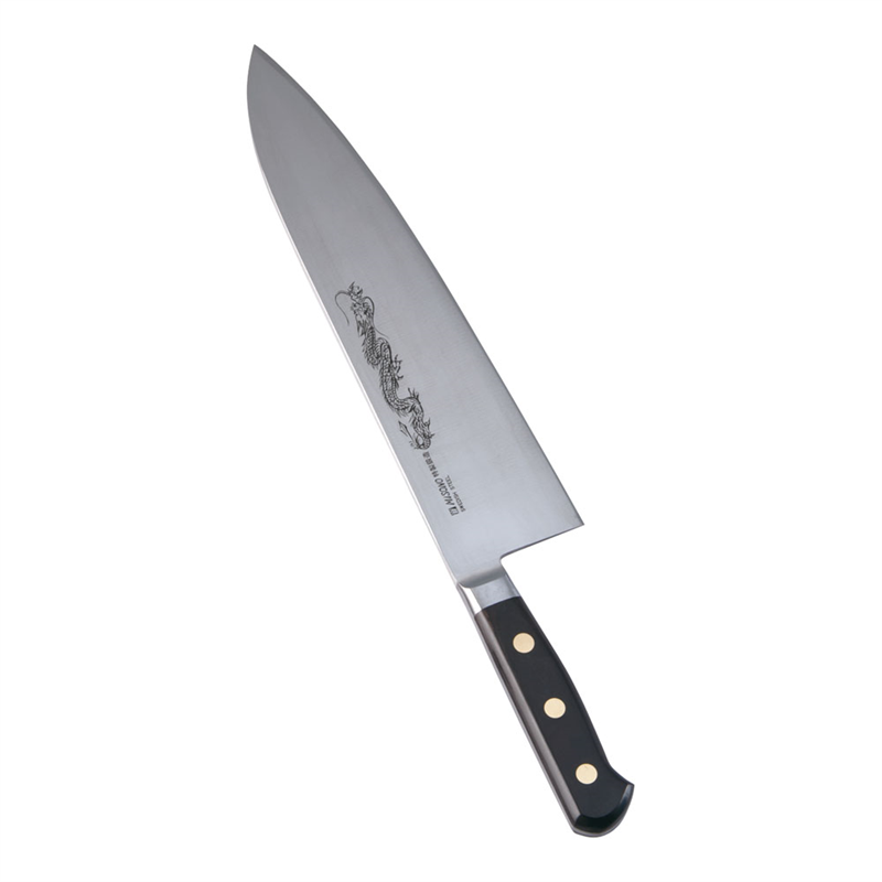 ミソノEUカーボンスチール龍彫刻入洋出刃 №153M　27cm 1箱（ご注文単位1箱）【直送品】