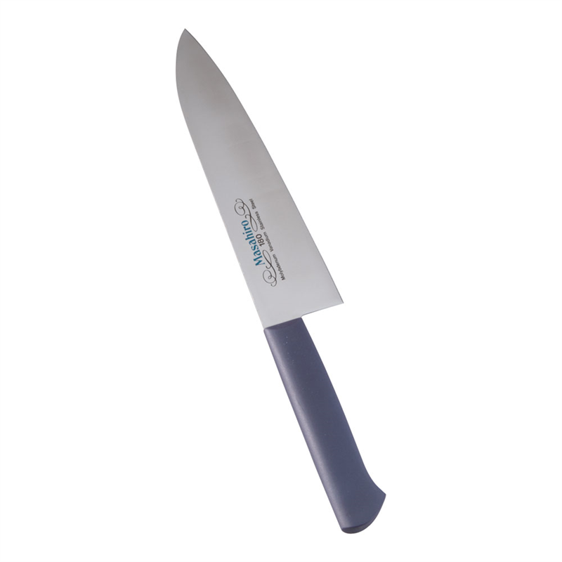 正広作 プラ柄MV鋼 牛刀(両刃) 13910 18cm 1箱(ご注文単位1箱)【直送品】