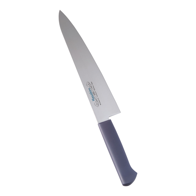 正広作 プラ柄MV鋼 牛刀(両刃) 13912 24cm 1箱(ご注文単位1箱)【直送品】