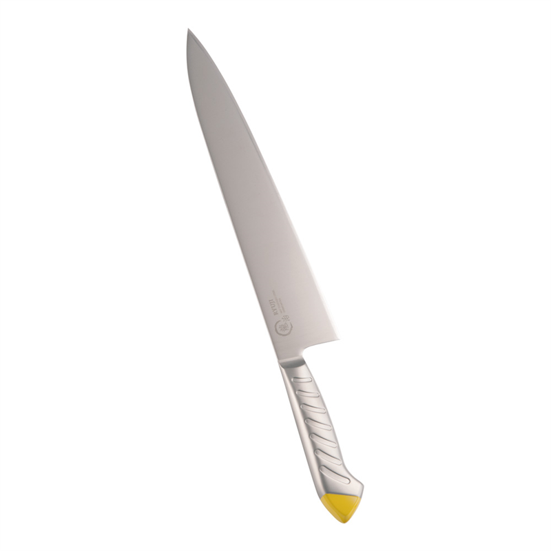 龍治　ステンカラー　牛刀 30cm　イエロー 1箱（ご注文単位1箱）【直送品】