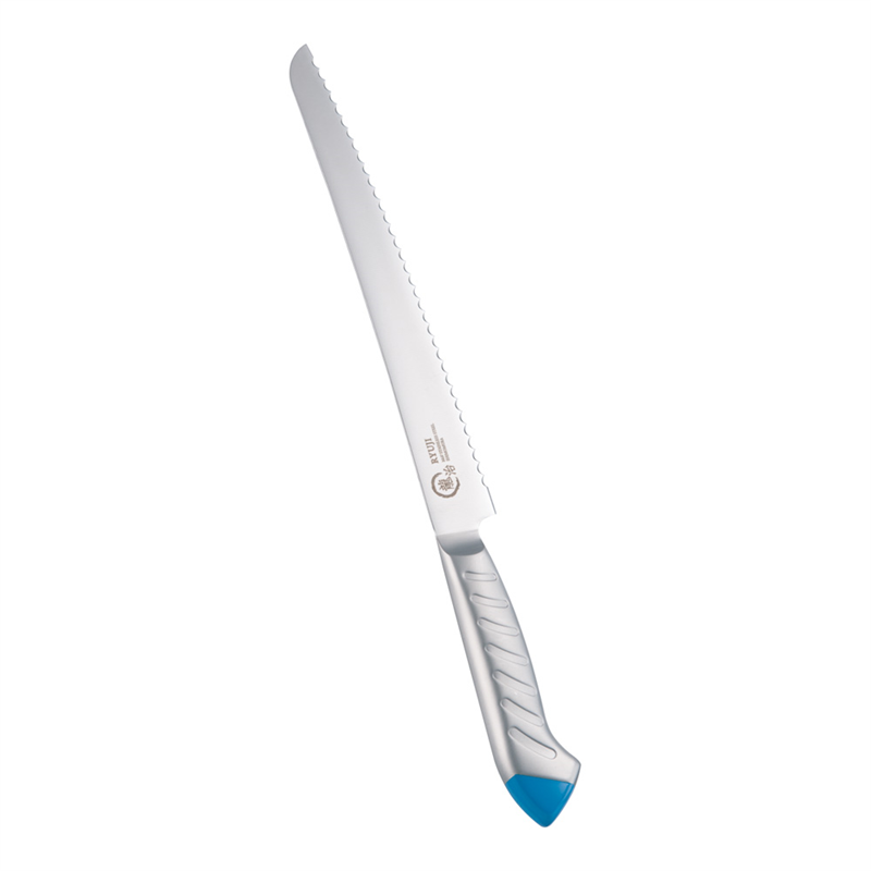 龍治 ステンカラー パンスライサー 23cm ブルー 1箱(ご注文単位1箱)【直送品】