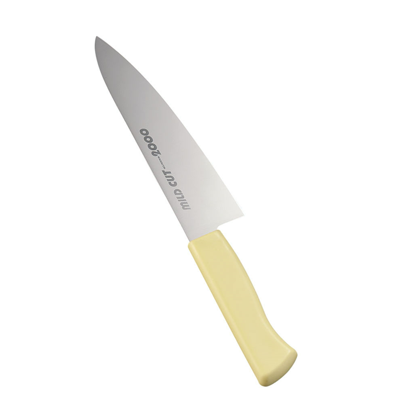 マイルドカット2000抗菌カラー牛刀庖丁 21cm MCG-Y イエロー 1袋(ご注文単位1袋)【直送品】