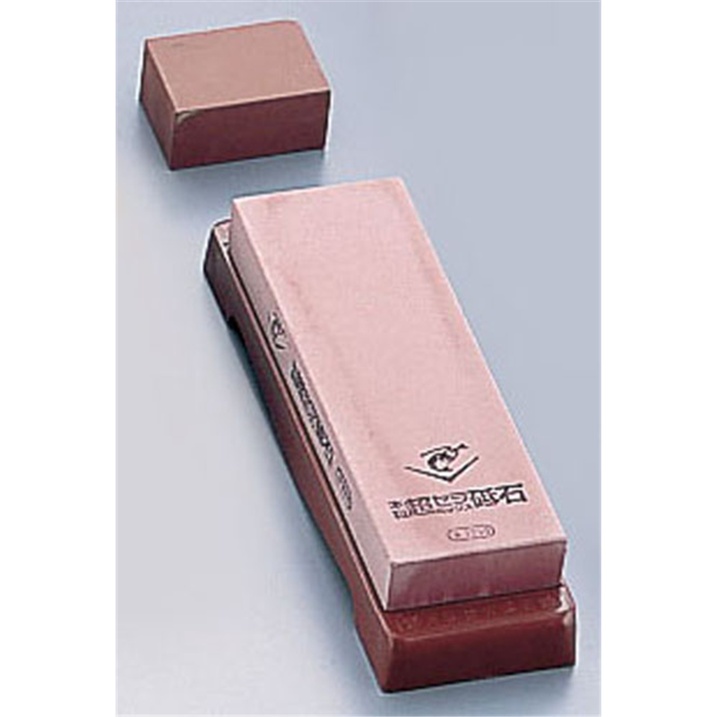 超セラミックス砥石 台付(修正用砥石付) #3000仕上(ピンク) 1箱(ご注文単位1箱)【直送品】