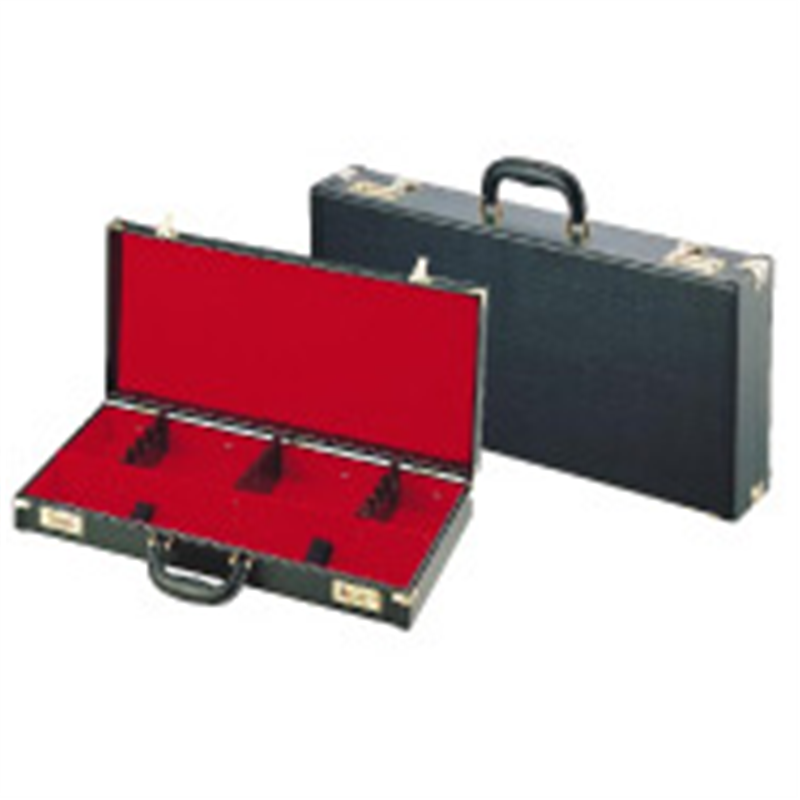 レザー張り庖丁ケース(ダイヤル式) 洋食用 黒 8丁入 1箱(ご注文単位1箱)【直送品】