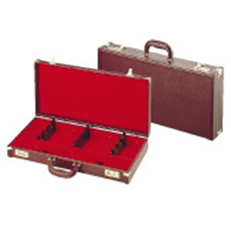 レザー張り庖丁ケース（ダイヤル式） 和食用　茶　7丁入 1箱（ご注文単位1箱）【直送品】