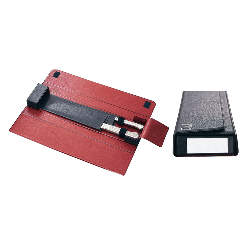 包丁ケース 2本用赤黒 016AB2852 1袋(ご注文単位1袋)【直送品】