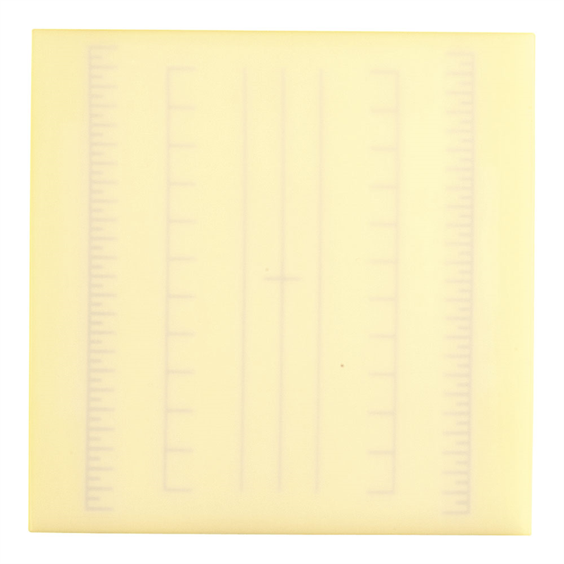 調理用積層式目盛り入りまな板　正方形 S　イエロー 1袋（ご注文単位1袋）【直送品】